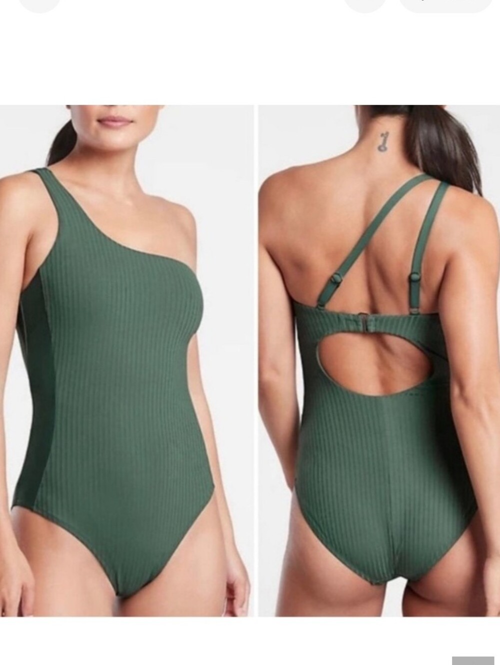 Athleta Rib Asym One Piece Swimsuit